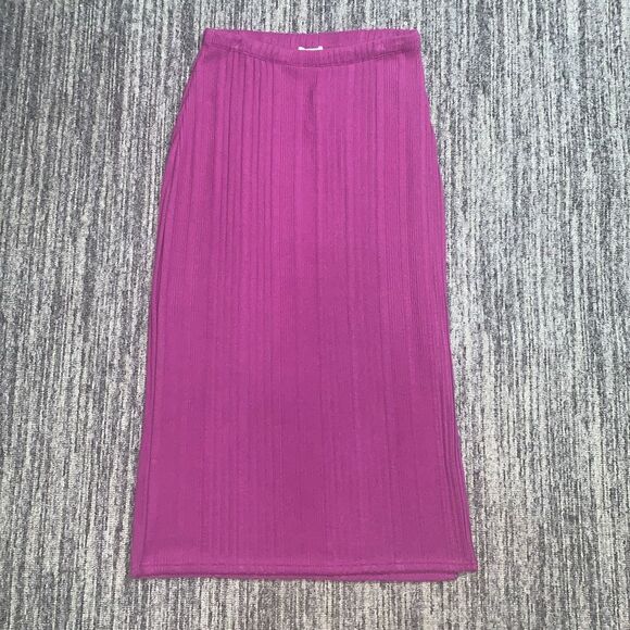 NWOT Umgee Women's Medium A Line Midi Side Slit Skirt Casual Soft - Picture 1 of 6